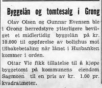 34. Notis om byggelån og tomtesalg i Grong i Namdal Arbeiderblad 28.10.1950.jpg