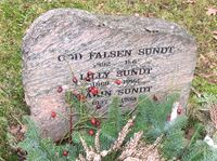 Lege Odd Falsen Sundts gravminne. Foto: Stig Rune Pedersen