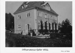 Offisersmessa på Kjeller i 1932. Messa lå i "Flyvebyen".