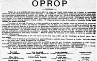 Faksimile fra Aftenposten 27. feb. 1919: opprop, etablering av Foreningen Norden.}}