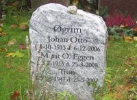 Fysikeren Otto Øgrim og hans sønn, AKP-ideologen Tron Øgrim er gravlagt i familiegrav på Østre gravlund. Foto: Stig Rune Pedersen