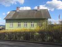 Fra 1910 til 1913 bodde Falkberget i Pastor Blaauws vei 13 på Grorud. Foto: Stig Rune Pedersen (2012)