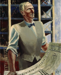 Portrett av Backer, utført at Per Krohg i 1930. Foto: Nasjonalmuseet