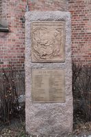 Minnesmerke over de fra menigheten som falt under okkupasjonen 1940–1945.