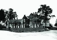 Stav distriktsfengsel, oppført 1862, ark. von Hanno og H.E. Schirmer. Foto: Ukjent (1950)