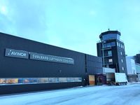 Svalbard lufthavn i februar 2017. Foto: Elin Olsen