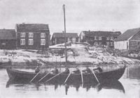 Toskgansbåt ved Raudegga i 1904.