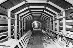 Tunnel ut til "Tuddalstippen" under bygging.