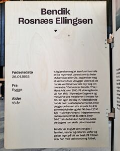Minneboka til Bendik Rosnæs Ellingsen, 18 år fra Rygge. Foto: Eva Rogneflåten (2022)
