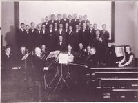 Vestfossen Mannskor og Vestfossen salongorkester holder konsert på [[1920-tallet].