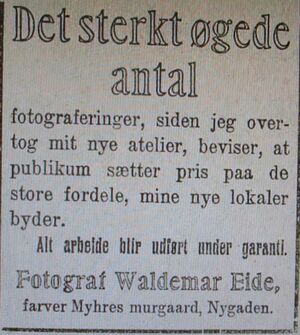 Waldemar Eide annonse Stavanger Aftenblad 1911.JPG