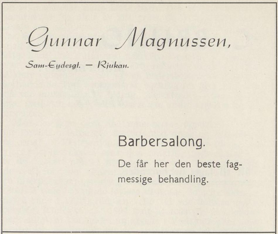 Gunnar Magnussens Fris rforretning Lokalhistoriewiki no