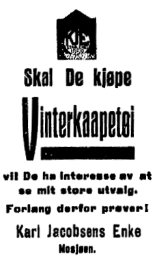 Karl Jacobsens Enke annonse Nordlands Avis.png
