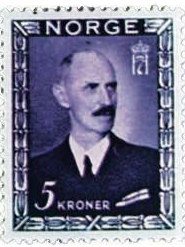 Kong Haakon, 5 kroner 1946.