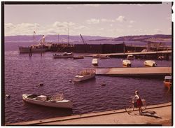 Skibladner ved Hamar i 1960-åra. Foto: Ukjent / Nasjonalbiblioteket