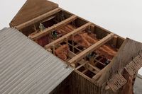 Modell av Årset notlag nothenge på Laberget på Aurstad. Foto: Austefjord Museumslag