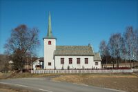 Den fjerde kirken i Kroer ble innviet i 1925. Foto: Leif-Harald Ruud (2016).