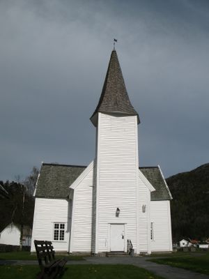 Åseral kyrkje, vestfasade IMG 8389.JPG