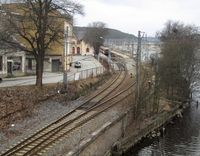 Østfoldbanen inn mot Halden stasjon (2013). Foto: Stig Rune Pedersen