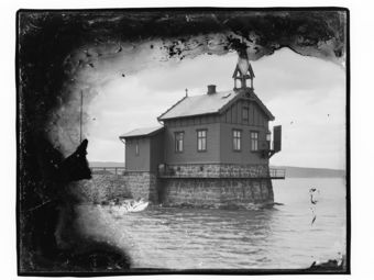 Østre Aker. Heggholmen fyr - NB MS G4 0530.jpg