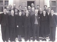 Østre Toten herredsstyre 1946-47, ordfører Hermanrud i midten foran.