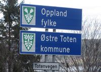 Totenvegen ender ved grensa mot Eidsvoll kommune. Foto: Stig Rune Pedersen
