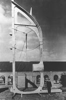 Akterstevn utført som tremodell. Den ble så lagt i støpesand, modellen ble fjernet, og stevnen ble støpt.