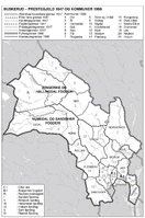 Buskerud - prestegjeld 1647 og kommuner 1998