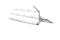 Kjøl med jernbånd under (kjølen utvendig).