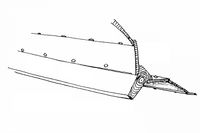 Kjøl uten noe ekstra under (kjølen utvendig).