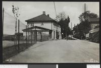 Stasjonsbygningen. Foto: Ukjent / Nasjonalbiblioteket