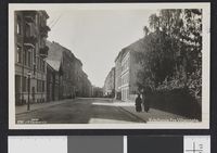 Postkort med motiv fra Vibes gate, ukjent år. Foto: J.H. Küenholdt A/S