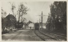Lilleakerbanen ved Abbediengen. Postkort fra omkring 1920. Foto: J.H. Küenholdt