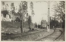 Lilleakerbanen ved Furulund. Postkort fra omkring 1920. Foto: J.H. Küenholdt