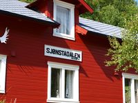 Detalj fra stasjonsbygningen. Foto: Olve Utne (2009).