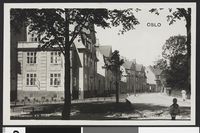 Postkort med motiv fra Armauer Hansens gate.