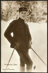 Kronprins Olav på ski i 1923. Foto: Anders Beer Wilse