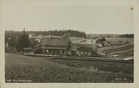 Kråkstad stasjon (1882), fotografert i 1922. Foto: Carl Gustav Normann