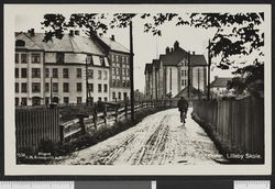 Lilleby skole sett fra Thomas von Westens gate, 1920-1930. Foto: J.H. Küenholdt A/S