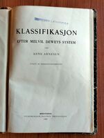 Arnesens Klassifikasjon (1920) Foto: Olve Utne (2023).