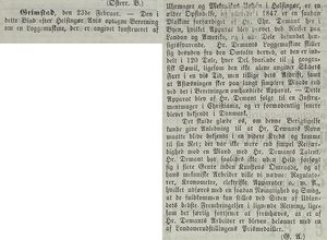 1860: Morgenbladet omtaler Demants oppfinnelser