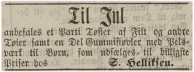 1878: Skomakerens juleannonse