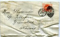 1889: I april sender H. Haagensen & CO sitt "freight Circular" til sine kontakter, inklusive Gunder Tellefsen på Fevik.