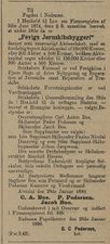 1890: Etableringen av Fevig jernskibsbyggeri kunngjøres i Norsk kunngjørelsestidende 1/2 1890