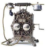 Telefon fra Elektrisk Bureau 1893.