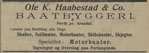 19101202 Norges sjøfartstidende - Ole Håbbestad båtbygger Fevik.JPG