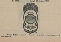 1912: I 1912 sender Paulus Møller inn tegning av tenkt varemerke for sykkelen Record. Opprinnelig med "E. Relling" som firmanavn sentralt plassert i logo. Dette publiseres så i Norsk kundgjørelsestidende 29/3 1913.