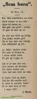1927: Jakob Myhrslos tekst "Som børn". (Agderposten 18/3 1927)