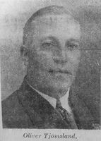 1939: Vestlandske tidendes portrett av Oliver Tjomsland i anledning av idrettslaget Express' 20 års jubileum.