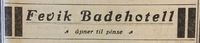 1939: Annonse i Vestlandske tidende